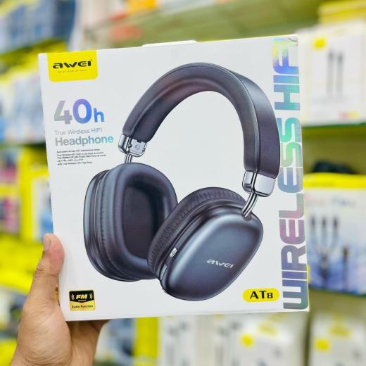 Awei AT8 Wireless Overhead Earphone, 40 hours Play Time, Over The Ear Budget Headphones