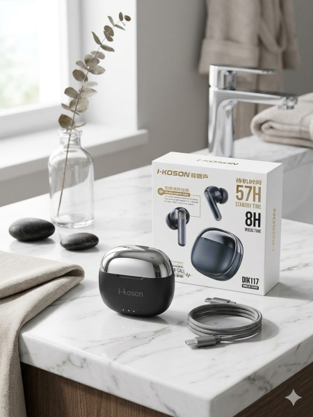 I-KOSON DIK117 Wireless Earbuds – Smart Control & Crystal Clear Sound